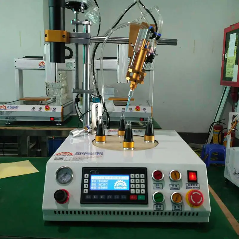 A bulb T bulb glue machine  led lamp dispensing machine  guling machine
