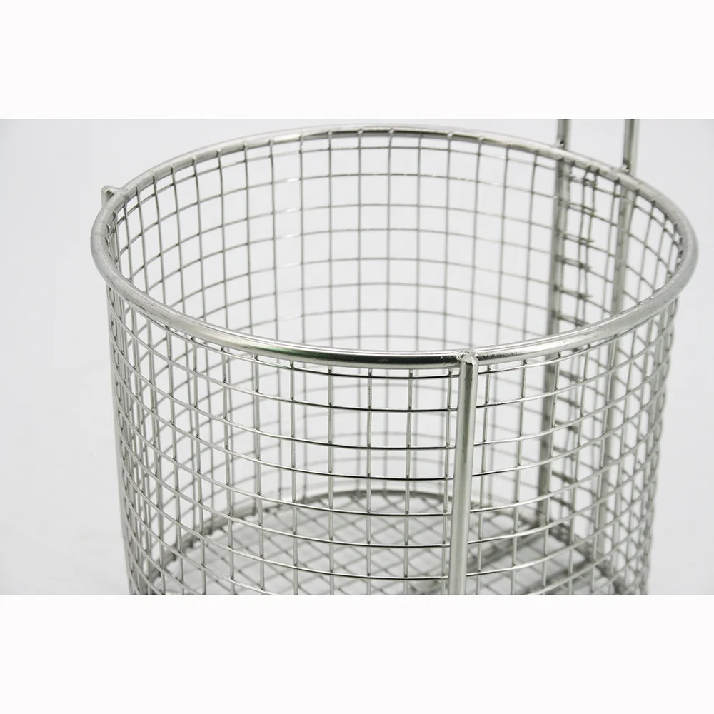 Stainless Steel fry basket Wire Mesh Round  Fry Potato Fryer Basket Food Mesh Strainer