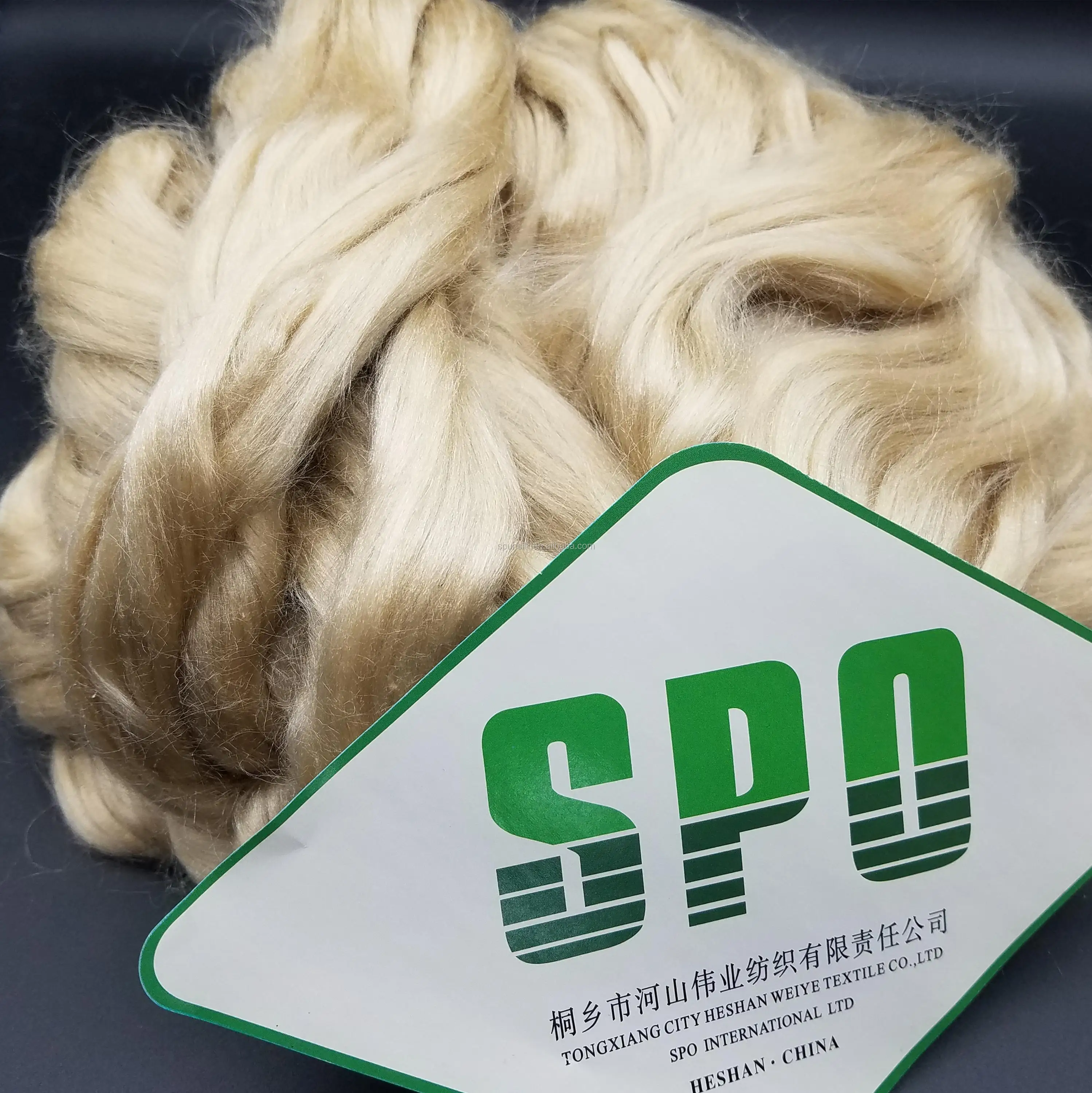 Raw banana silk fiber A1 grade tussah silk sliver blending with cotton wool tencel fiber