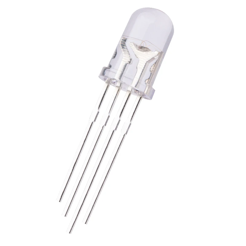 Round head transparent led single color dip three color red yellow green 5mm led diode