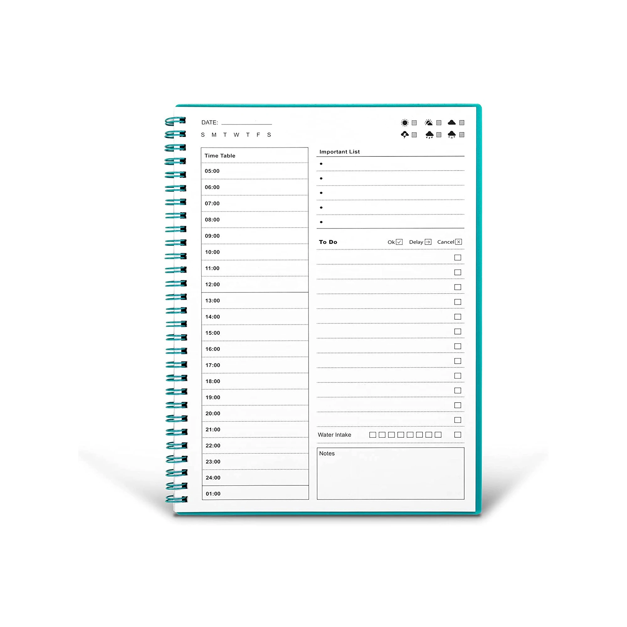 Custom Undated Daily Planners and Day To Do List Notebooks Time Management Manual Personal Organizer Wholesale