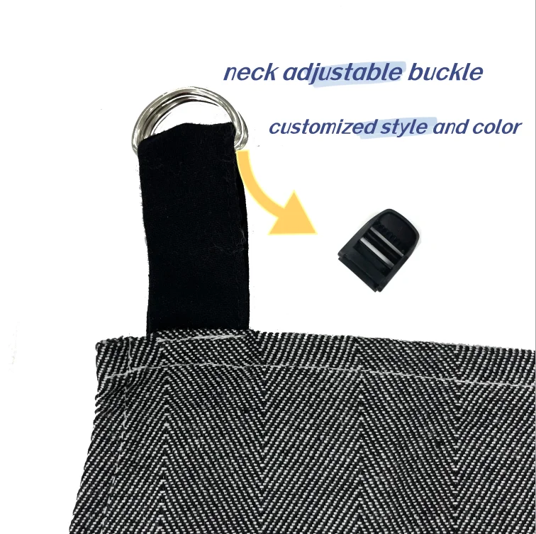 100% cotton polyester cheap customized logo  kitchen apron cooking cleaning chef apron unisex used cooking kitchen apron