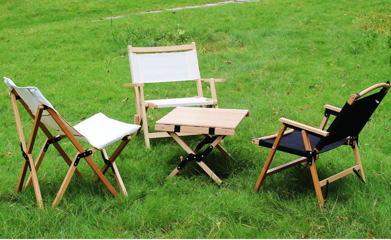 Relaxing lightweight wooden foldable beach camping canvas chairs outdoor custom 2.7KG folding hiking camping chairs