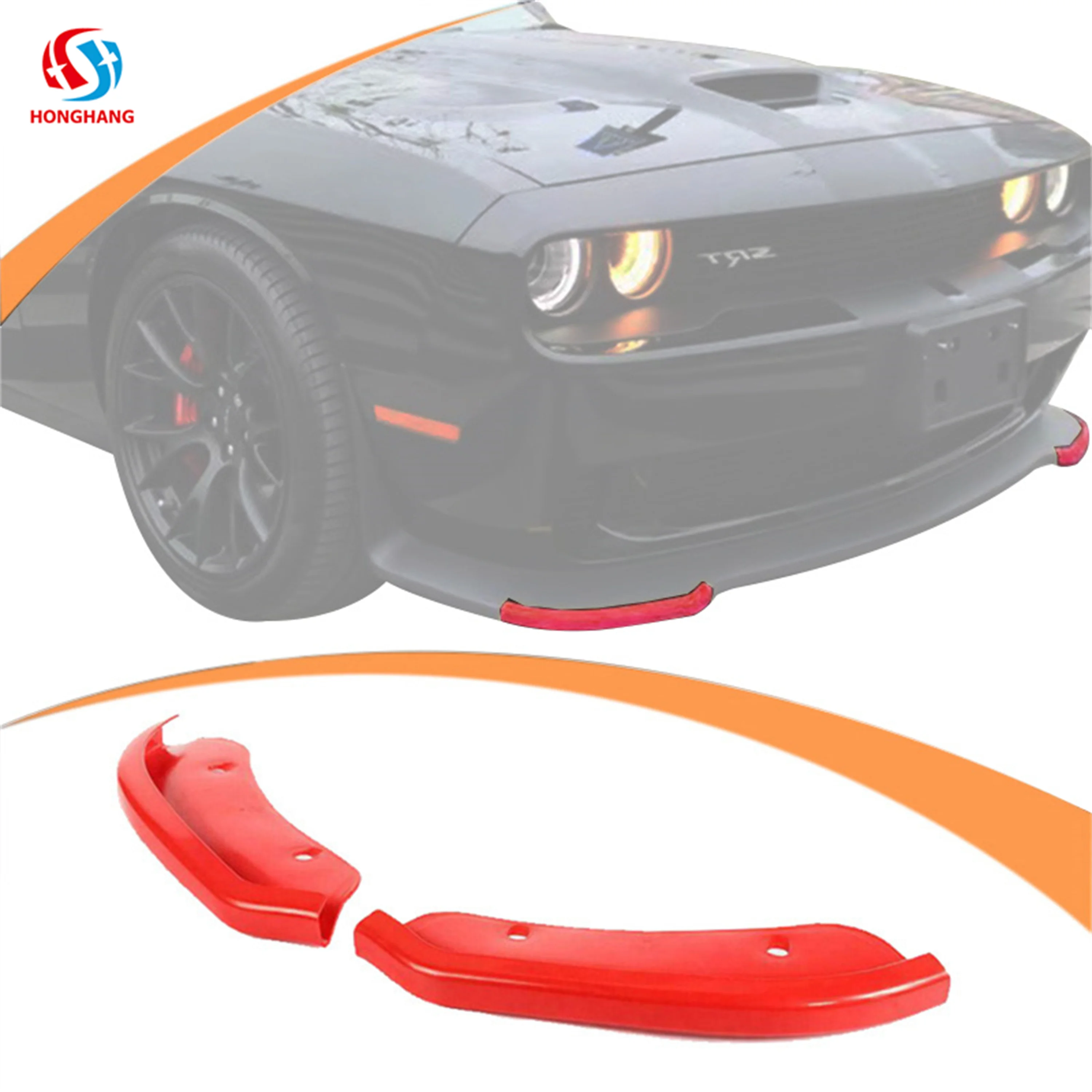 Honghang PP plastic Body Kit Front corner For Dodge Challenger S RT 2015-2020 Bumper Guard Corner 2 Pieces Auto accessories