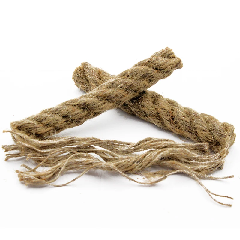 6 inch Prepping Survival Hiking Natural Hemp Paraffin Wax Infused Jute Matchstick Rope Fire Starter Tinder