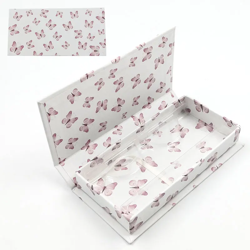 Wholesale Butterfly Rectangle new lash cases 15mm 25mm Mink Lasheswith case wholesale private label with logo