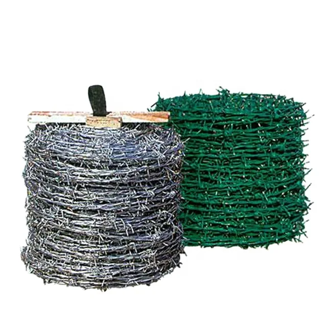 Galvanized twisted barbed wire fence rollos de alambre de puas