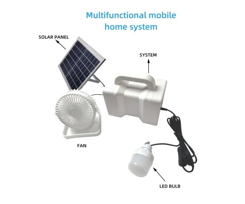 Complete  35WH  70WH 105WH Off Grid Hybrid Solar Panel Power Pv System 6V 10W 20W 30W Solar Energy System Home