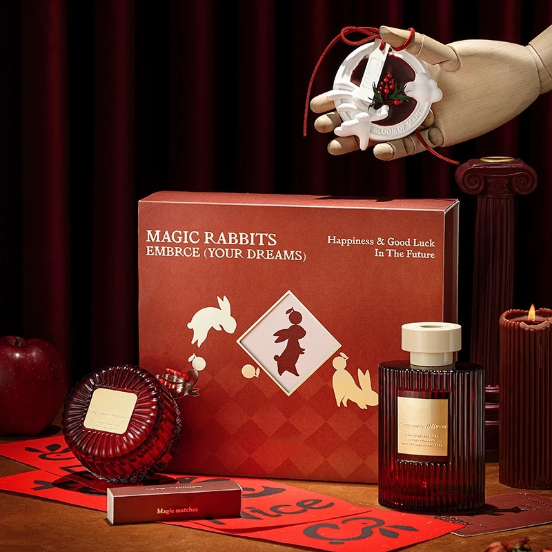 AROMA HOME Luxury Rabbit Reed Diffuser Air Freshener Decoration Matches Scent Candles Hanging Wax Natural Fragrance Oil Gift Set