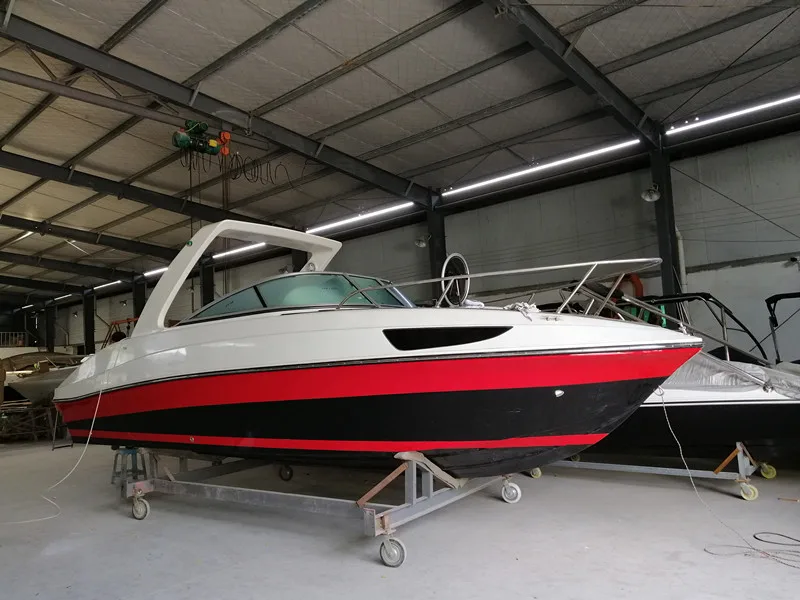 7.3m 24ft Half Cabin Luxury Yacht with Stern Drive Engine 220hp