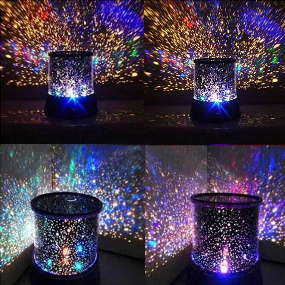 Kanlong factory price battery USB power DIY christmas baby room decor 3D projector led night light sky star master lamp