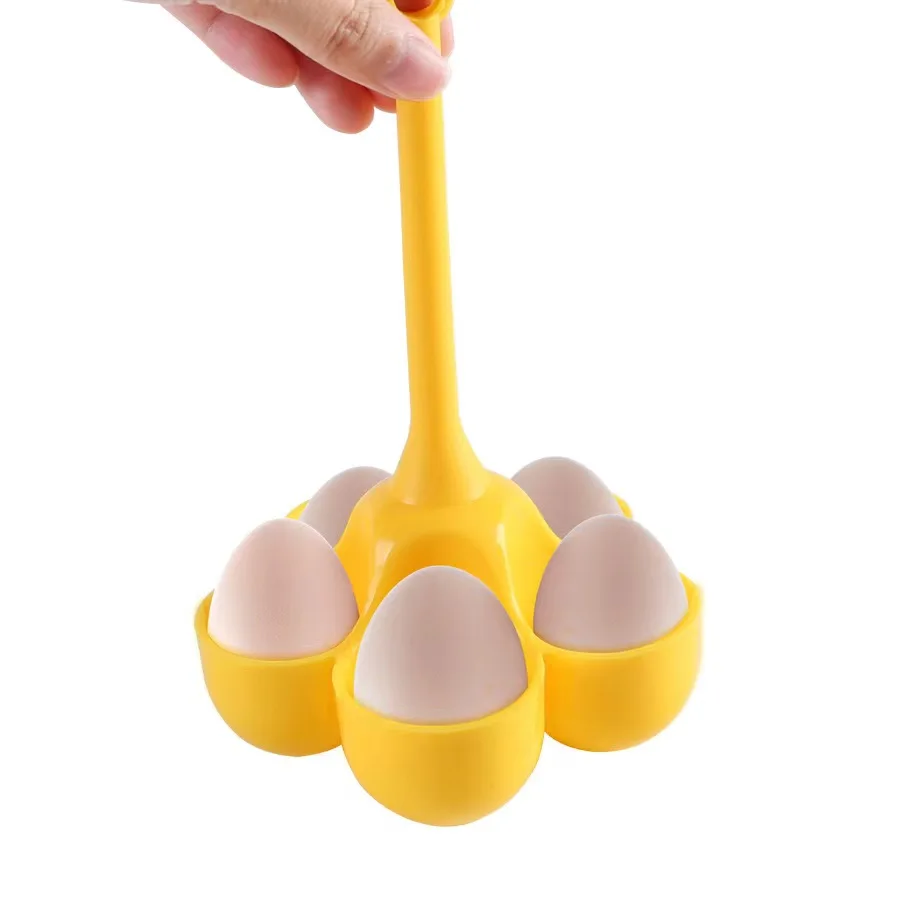New Design Heat Resistant Food Grade Silicone 5 Grid Eggs Poacher Maker Poached Egg Cooker Steamer