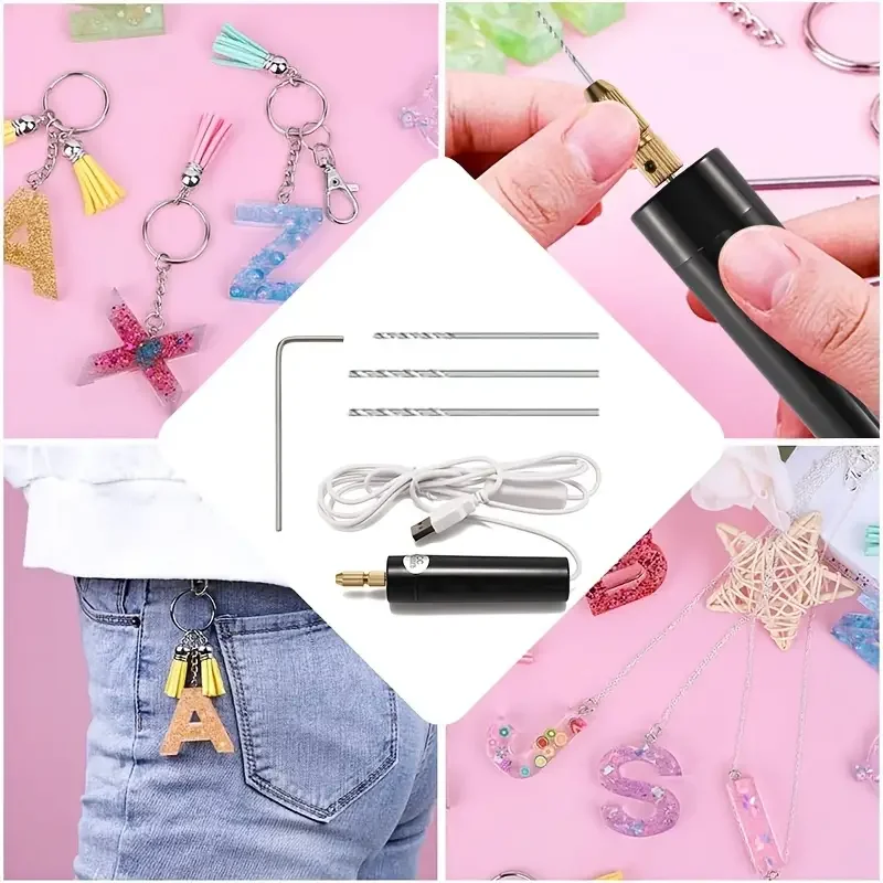Portable Mini Electric Drill 5V USB Handheld Drill For Jewelry Making Wood Crafting  And Metalworking