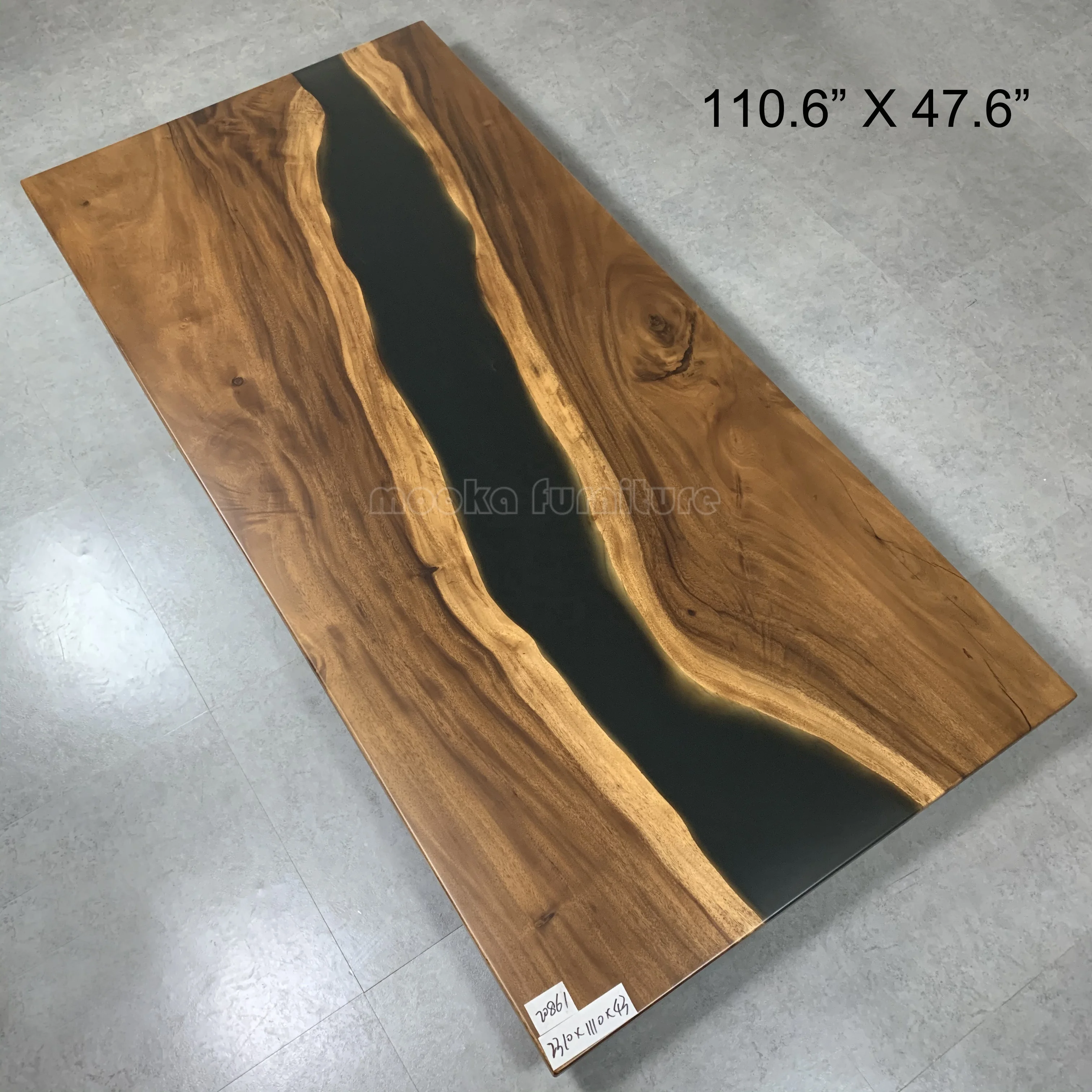 Готовый к работе современный дизайн речной обеденный стол с живым краем эпоксидный