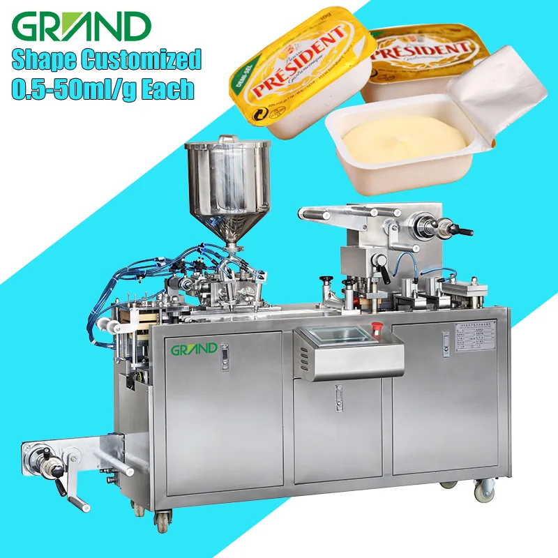 dpp-80 fully automatic butter blister packing machine for margarine monodose shea butter blister packaging machine