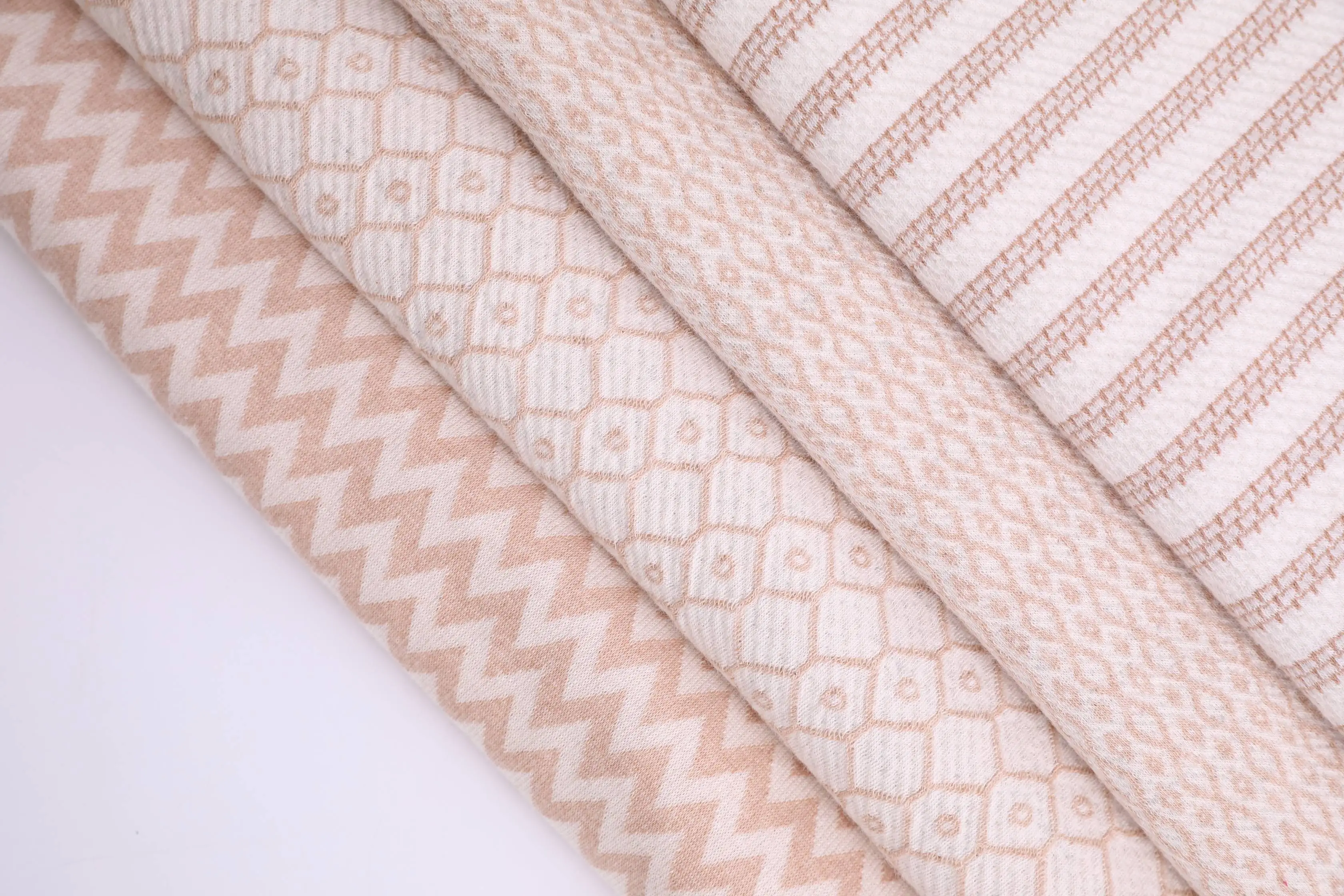 Fashion Design Stripe 160cm 300gsm Knit 95% Organic Cotton 5% Spandex Micro Fleece Velvet Fabric