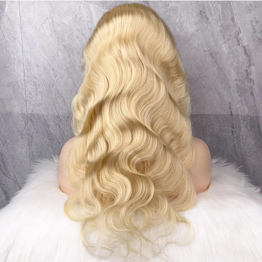Hot Sale 13*6 Virgin Lace Front Wigs 613 Honey Blonde Straight Body Wave Hunman13*4  Lace  Front HD Wigs