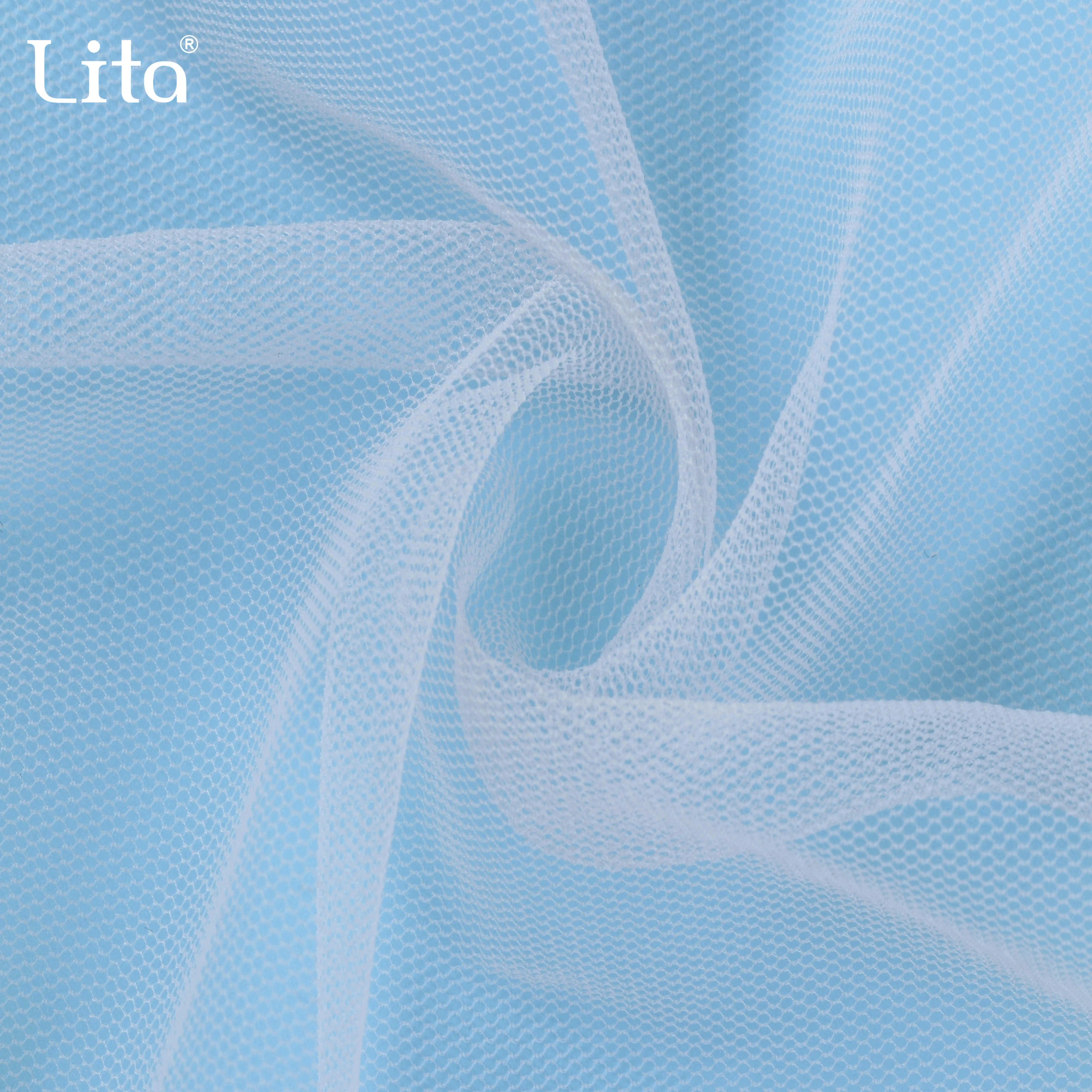 20D Мягкий Нейлоновый гексагональный тюль для свадебного платья Женская одежда сетчатая ткань