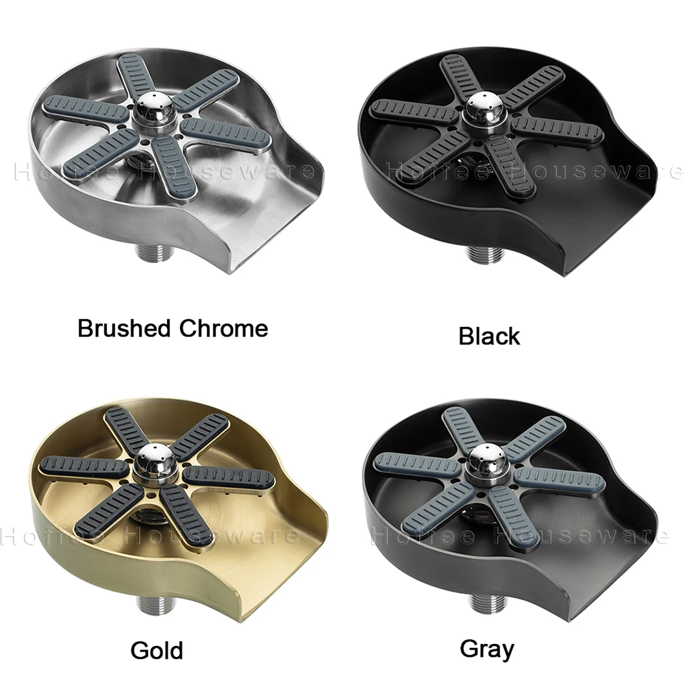 Bar Sink Automatic Cup Washer Stainless Steel 304 Bottle Glass Rinser Coffee Pitcher Rinser For Kitchen Bar Cafe