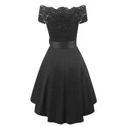 China Suzhou Cheap Women Off Shoulder Short Lace Maroon Bridesmaid Dress under 20