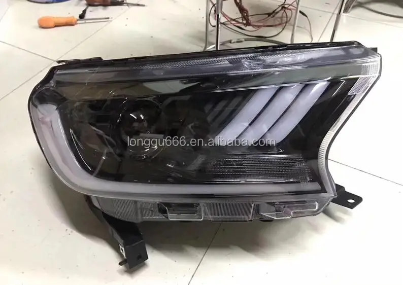 Car Styling Headlight For Ford Ranger Everest 2015-2018 Mustang Headlights LED Running lights Bi-Xenon Beam Fog lights
