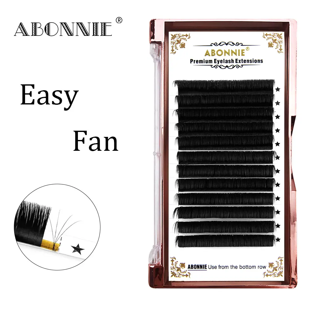 
 Bcd локоны easy fan lash легкие весовые веерные накладные ресницы 1s автоматические веерные ресницы  