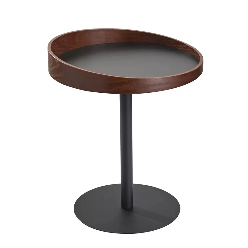 New Item Nordic Simple Nature Wood with Metal Round Coffee Table for Living Room /Bedroom /Hallway Decorate End Side Table