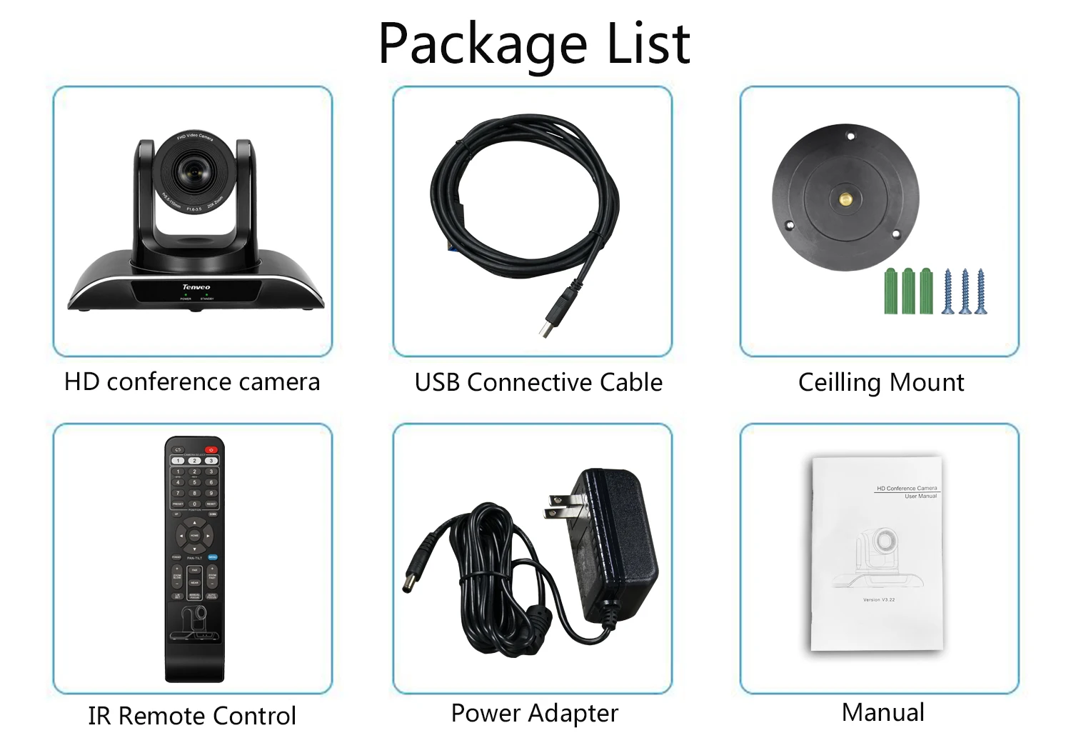 Tenveo 1920x1080 full HD SDI zoom PTZ VIDEO CONFERENCE IP CAMERA