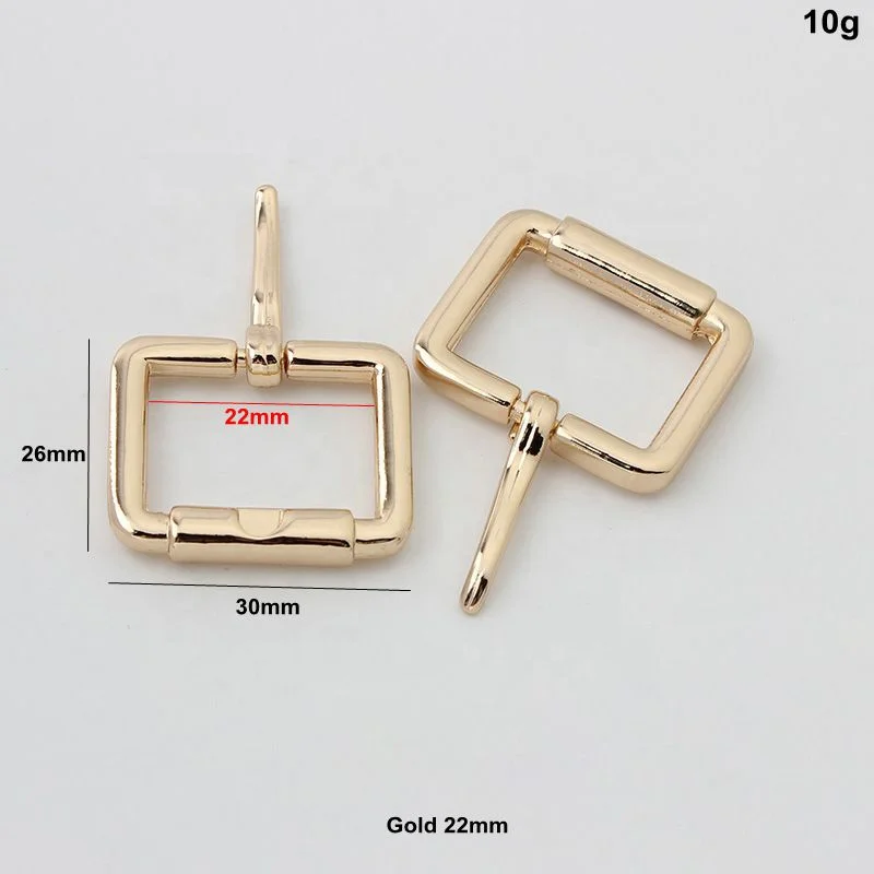 2022 Hot Sale In Stock 2Sizes Zinc Alloy Pin Buckle Roller Pin Buckle Belt Buckle For Bag