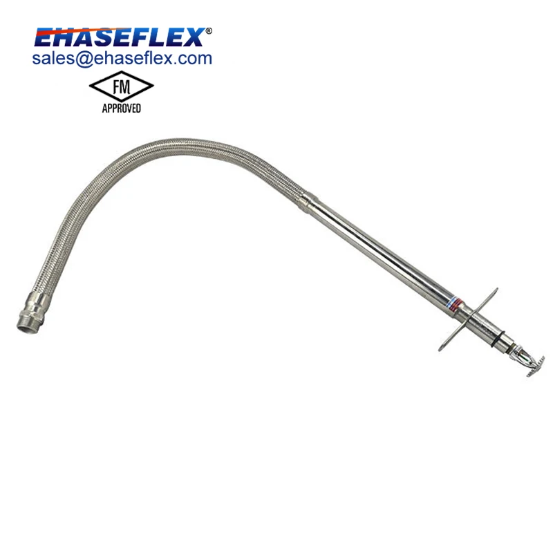 Factory Price Fm Approved Stainless Steel Metal Corrugated Fire Sprinkler Drops Flexible Sprinkler Hose For Clean Room