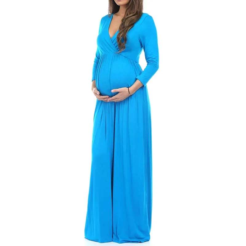 
2019 Long Sleeve Vestido De Women Dresses Maternity Prom Dresses 