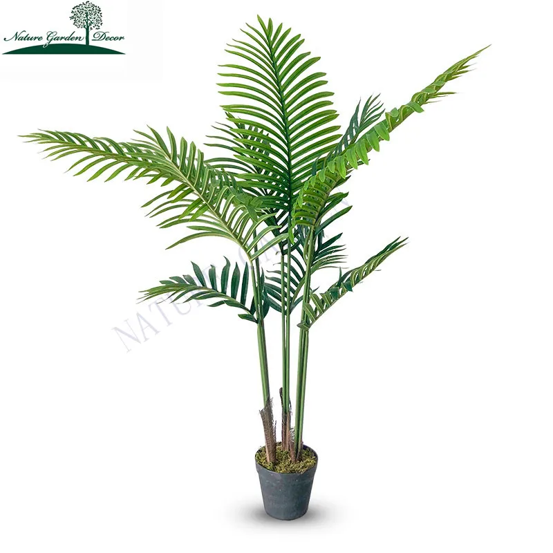 New Arrival Imitation Garden Plastic Plant Decorating Palm Areca Trees Fake Plants Decoration