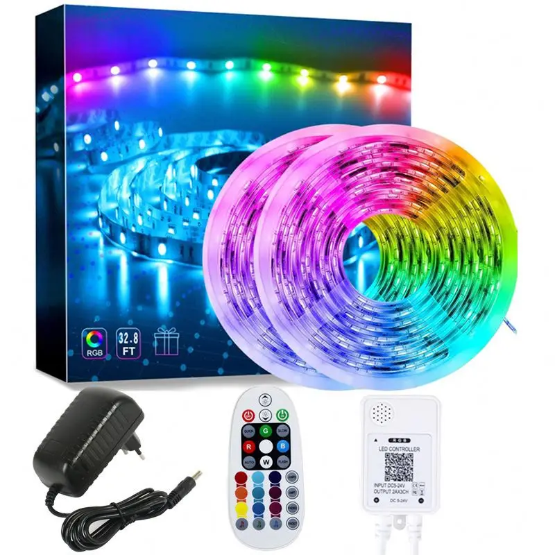 Alexa Tuya Google Home APP Remote Control Smart RGB Strip Light IP65 Waterproof WIFI Smart LED Strip WIFI LED Strip Light