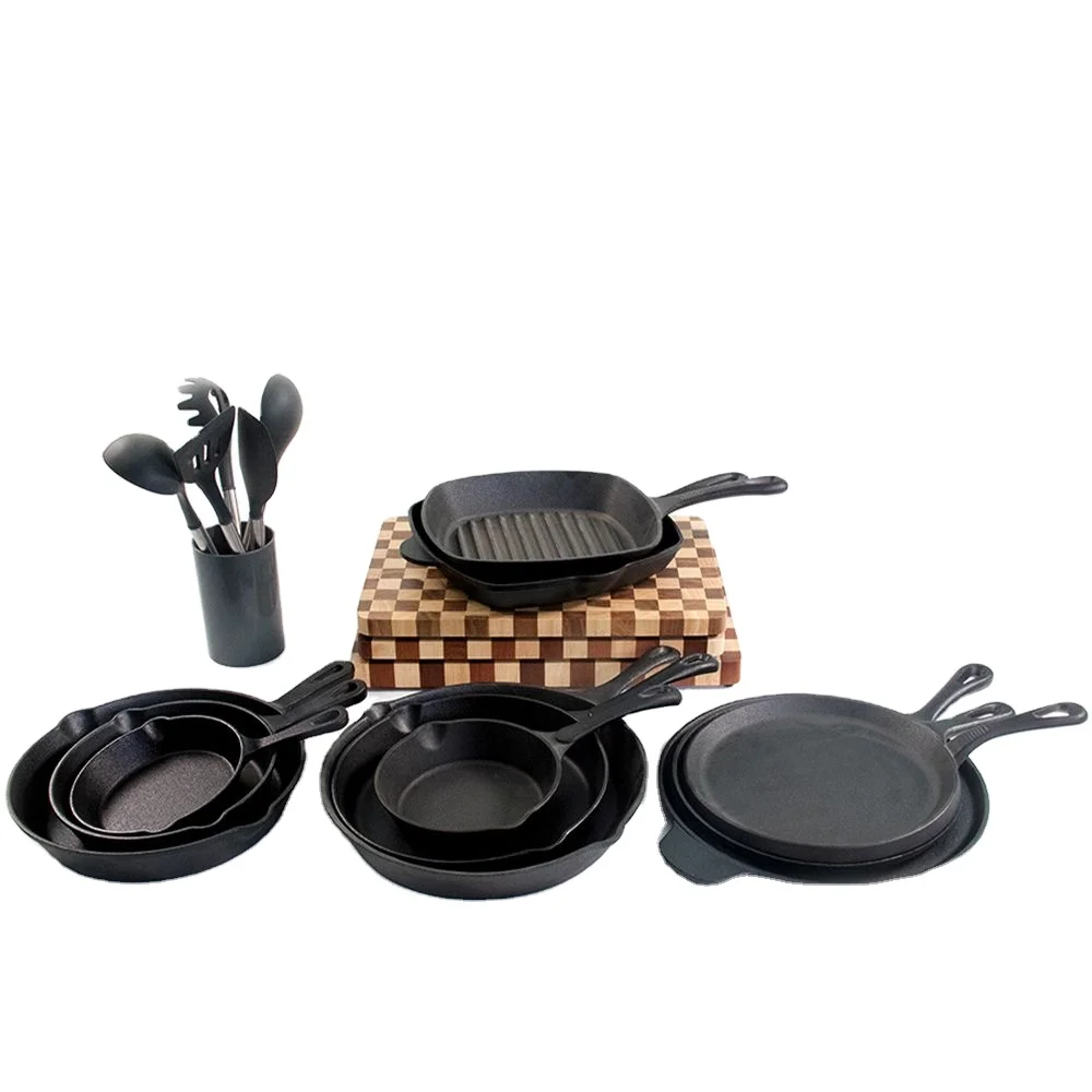 mcooker 2023 new retail kitchen induction cooking baking frying roasting enamel granite cast iron non stick pots cookware sets