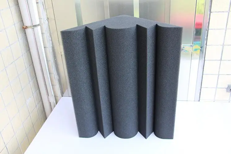 high density black acoustic foam panel bass trap for studio soundproof