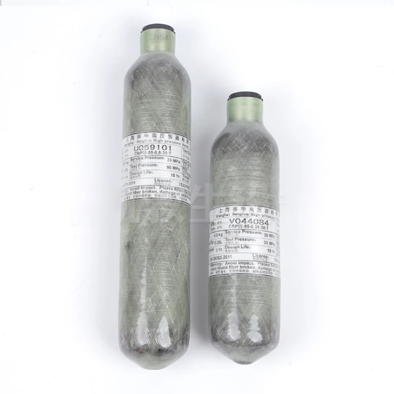 6061 Aluminum Alloy 300bar  Paintball 0.5L PCP Air Tank Carbon composite  fiber cylinder