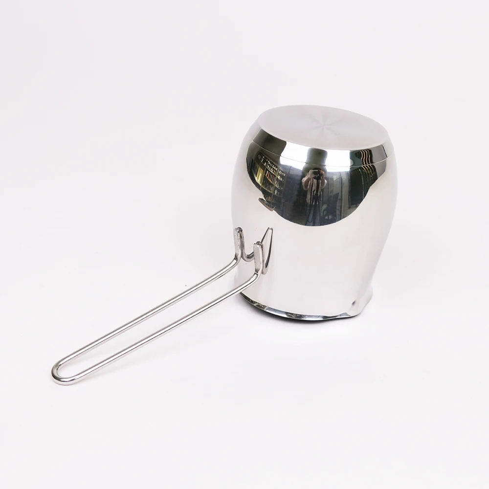 Turkish Coffee Maker Butter Warmer Mini Stainless Steel Greek Coffee Heating Melting Milk Pot With Capsule Bottom