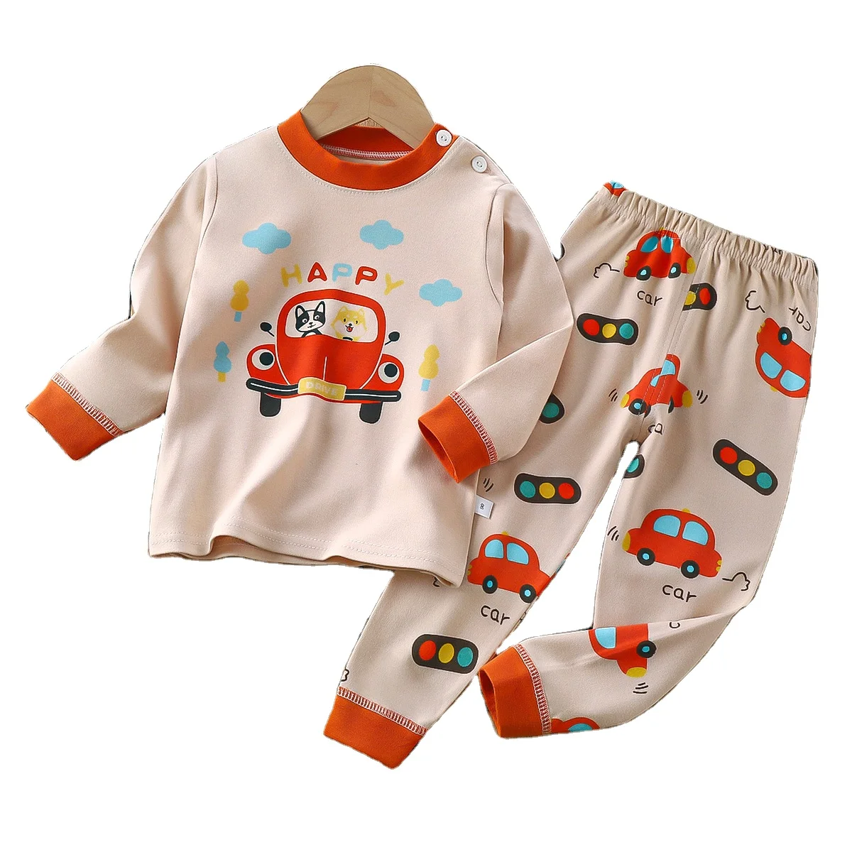 High Quality Wholesale Two-piece Suits Kids Sweat Sets for Boys and Girls Pajamas