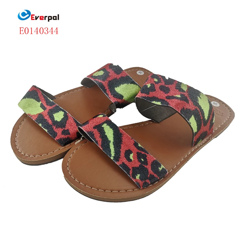 In Stock Ladies High Quality Leather PU Flip Flops Slippers