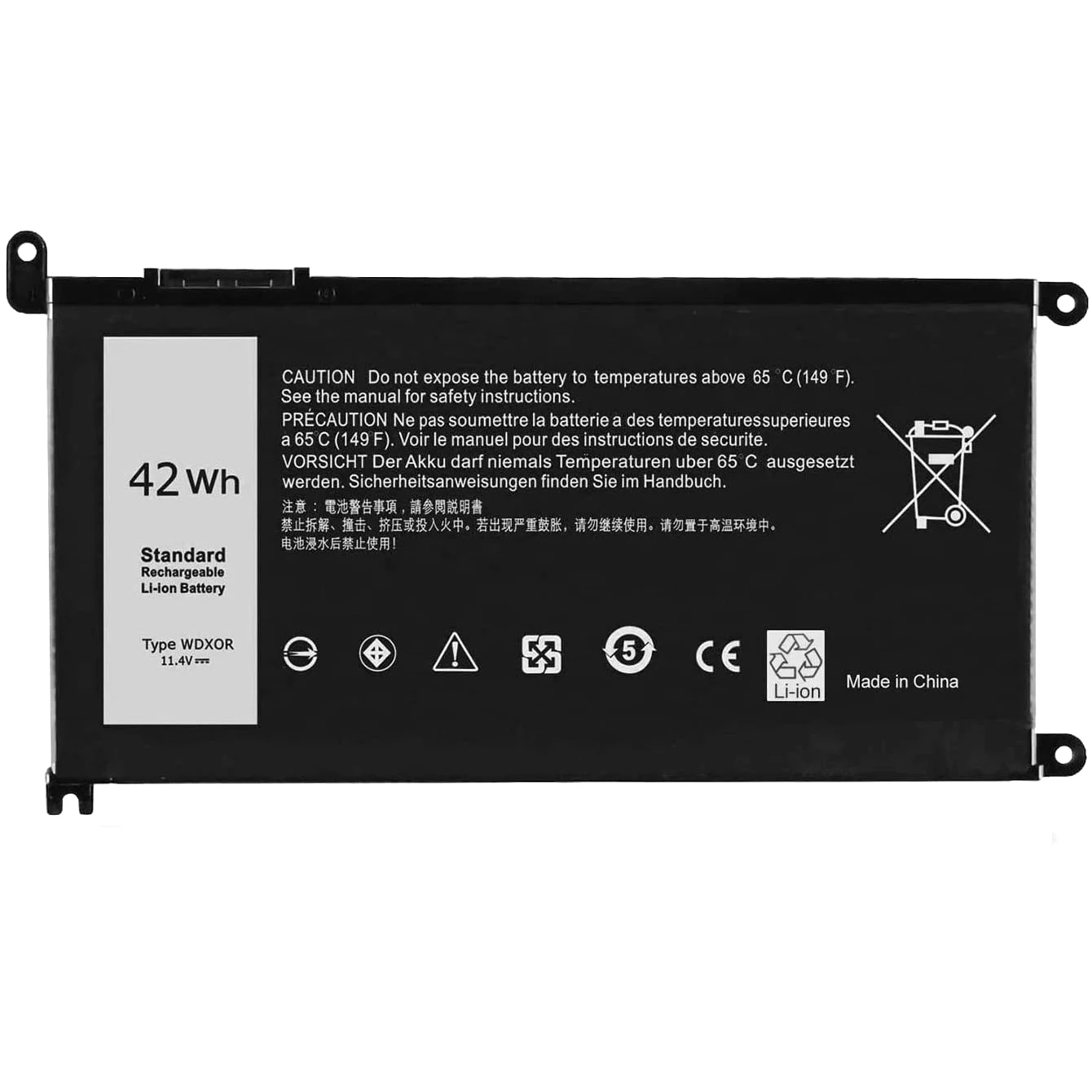  Новый аккумулятор WDX0R для ноутбука Dell Inspiron 13 14 15 7000 7368 7378 7460 7560 7570 7579