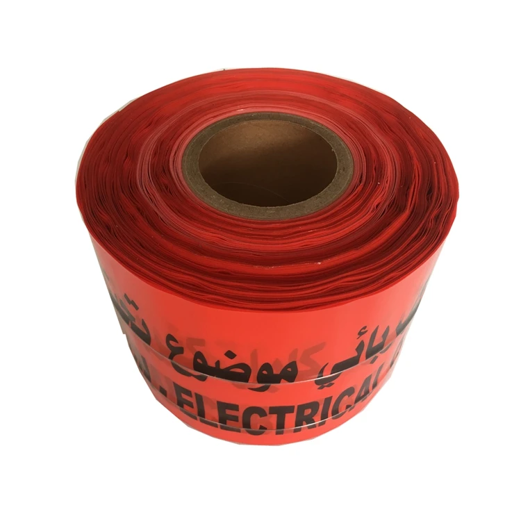 Professional Detective Warning Tape Stainless Steel Wire Marking Tape Cable Traceable Caution Tape