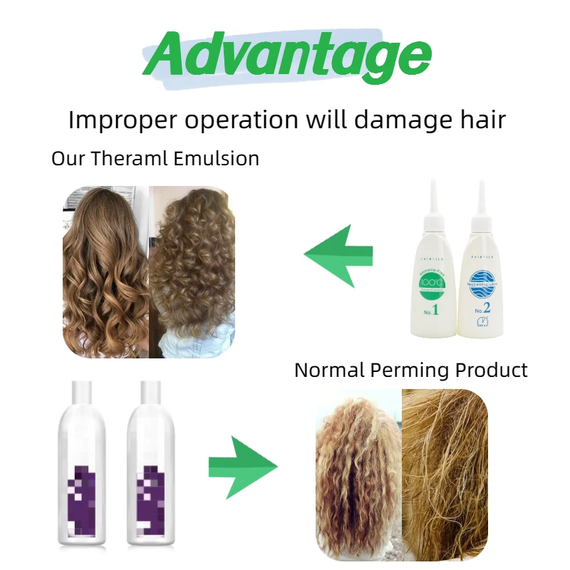 Ammonia Free Low Damage Plant Hair Neutralizer Digital Perm Lotion Permanent Hair Perming Private Label