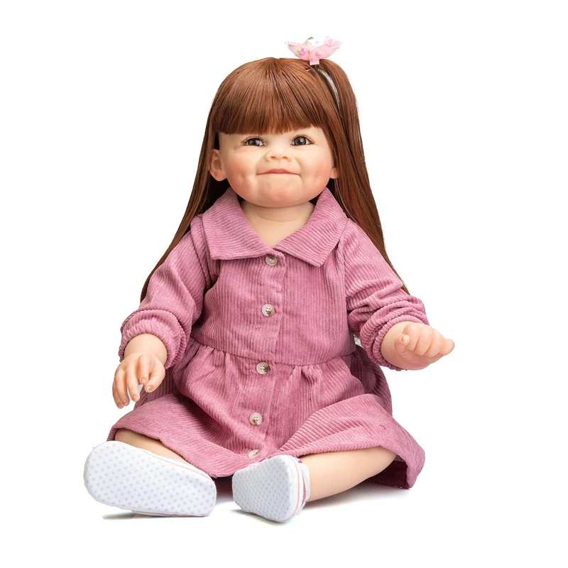 Wholesale High Quality NPK 68CM Kids Toy Christmas Gift Handmade Girl Big Baby Doll Smail Reborn Toddler Dolls
