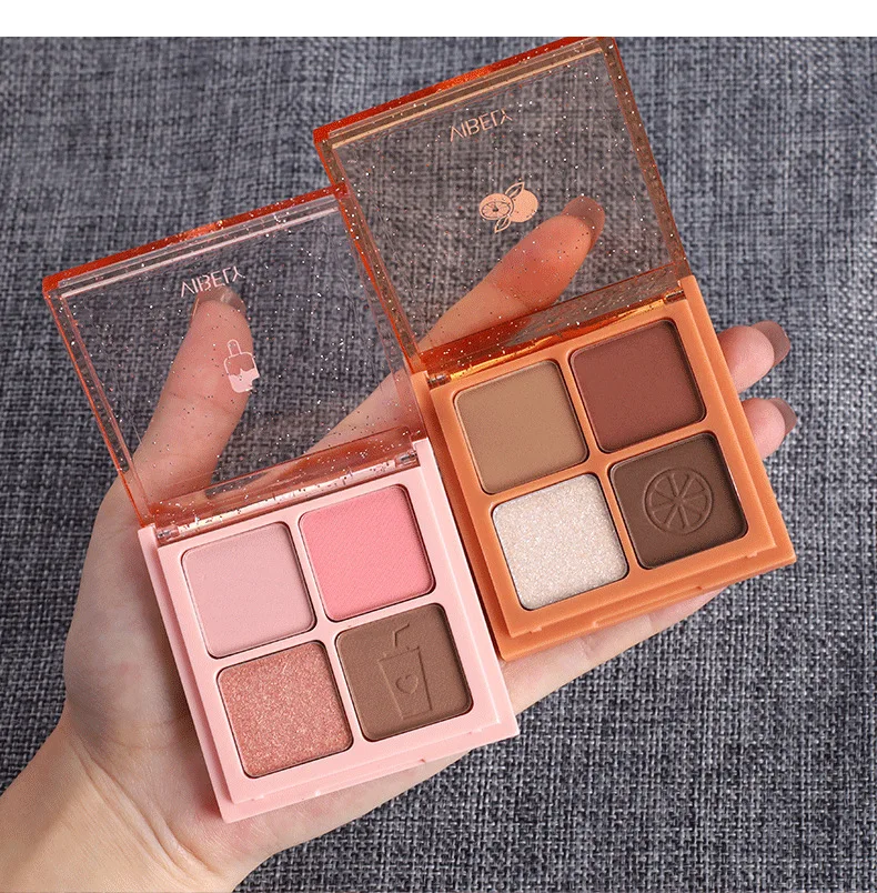 Pink Christmas Multichrome Eyeshadow Palette Square Glitter Mini High Pigmented Makeup Custom Eyeshadow Palette Private Label