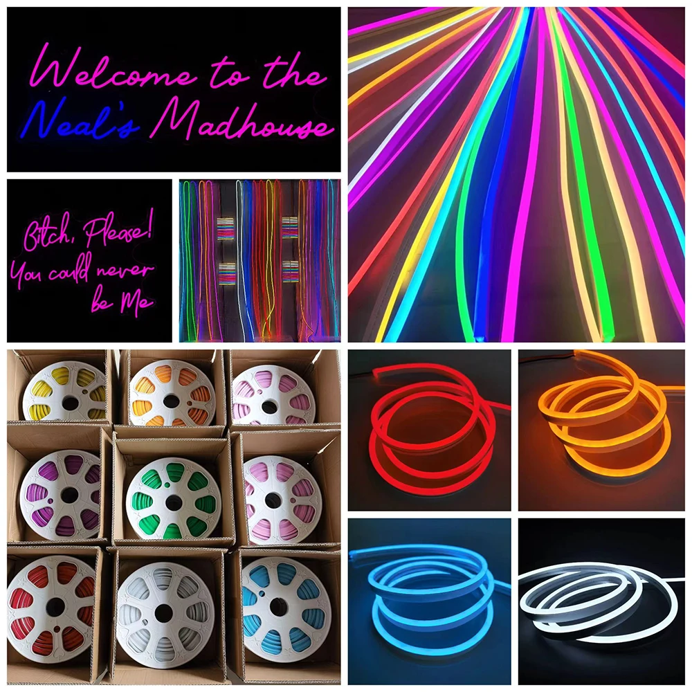 factory wholesale pure silicon neon 6*9MM 8*10MM Flexible 12v 24v Signs MaterialsFlex Led Neon Light