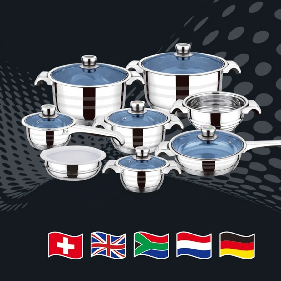 Stock Available Stainless Steel 110 Pcs Cookware Set Kitchen Cooking Pots And Pans With Tools And Utensils