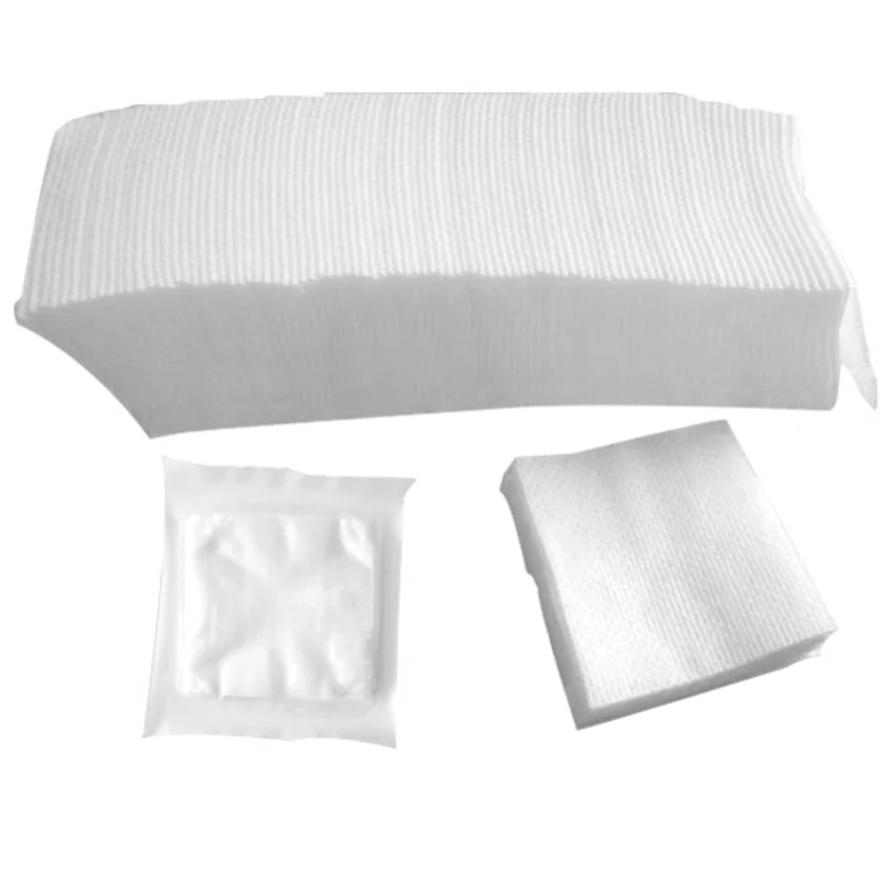 BLUENJOY High Absorbent Medical Non Woven Pad Surgical Non Woven Swab Different Size for Face Cleaning or Make up Removal