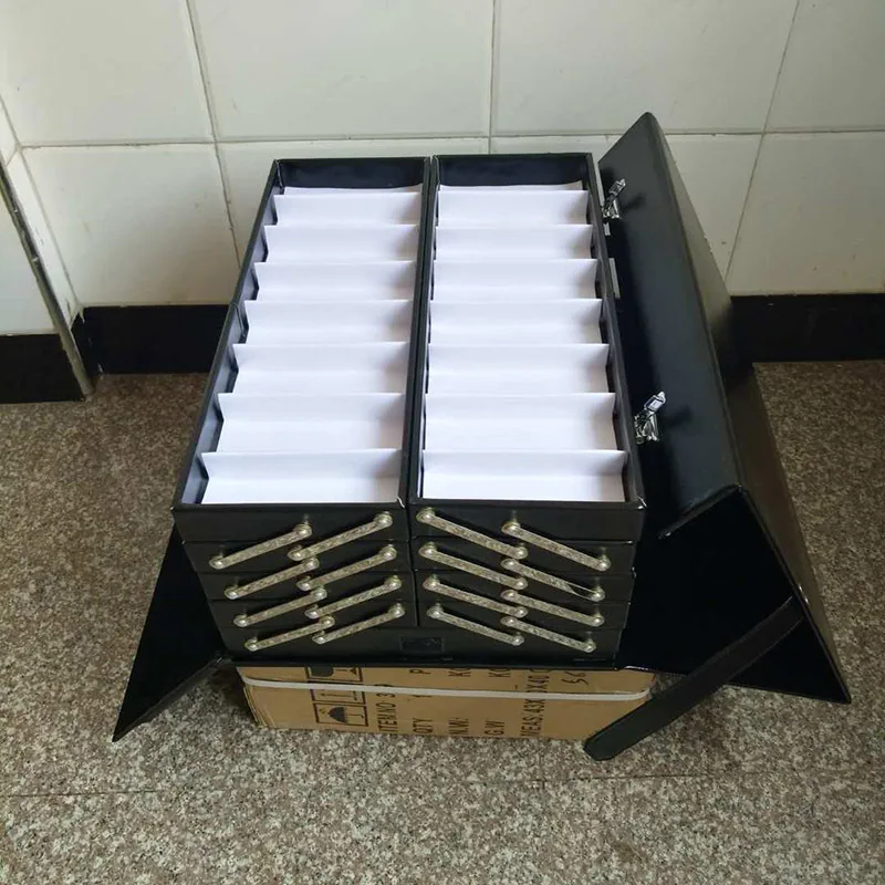 Newest Black Leather Sunglasses Password Case  80 Pairs Eyewear Glasses Display Suitcase