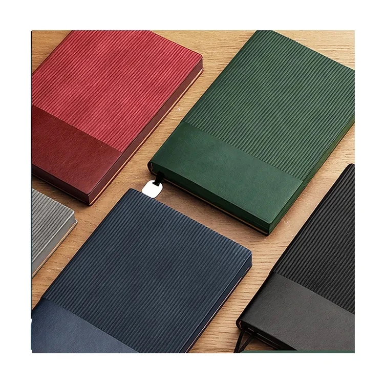 School Office Supplies Leather Soft Cover Luxury Notebook Handmade Diary A5 LOGO Leather Bound Lined Journal Notebook