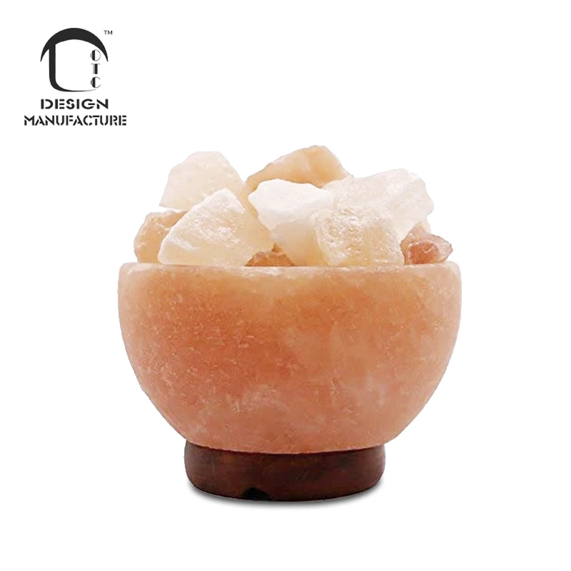 Компания праздничный декор большая чаша ФОРМА натуральный ручной работы Пакистан ГИМАЛАЙСКАЯ СОЛЬ лампа для дома ночник